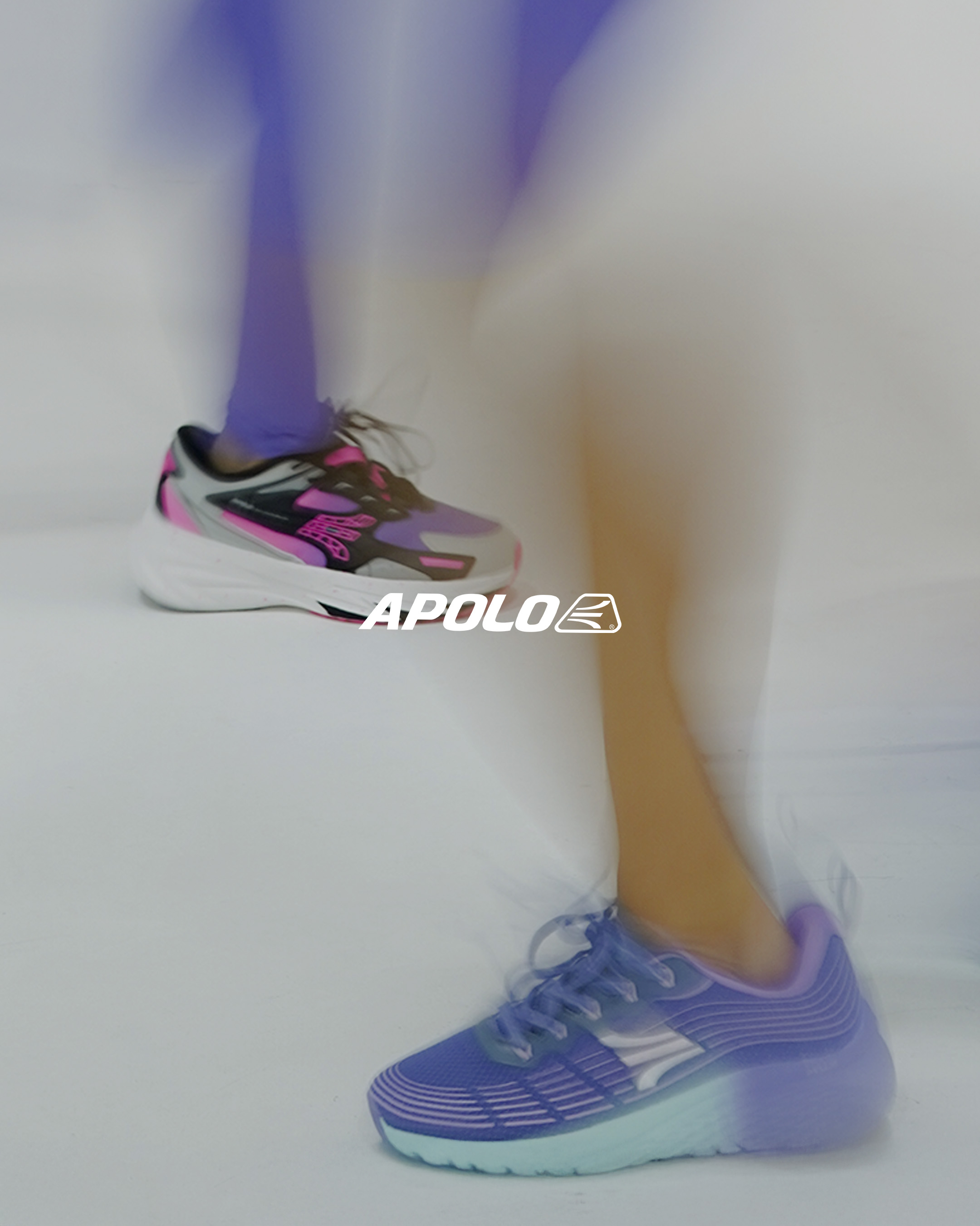 Composición de movimiento y calzado APolo
